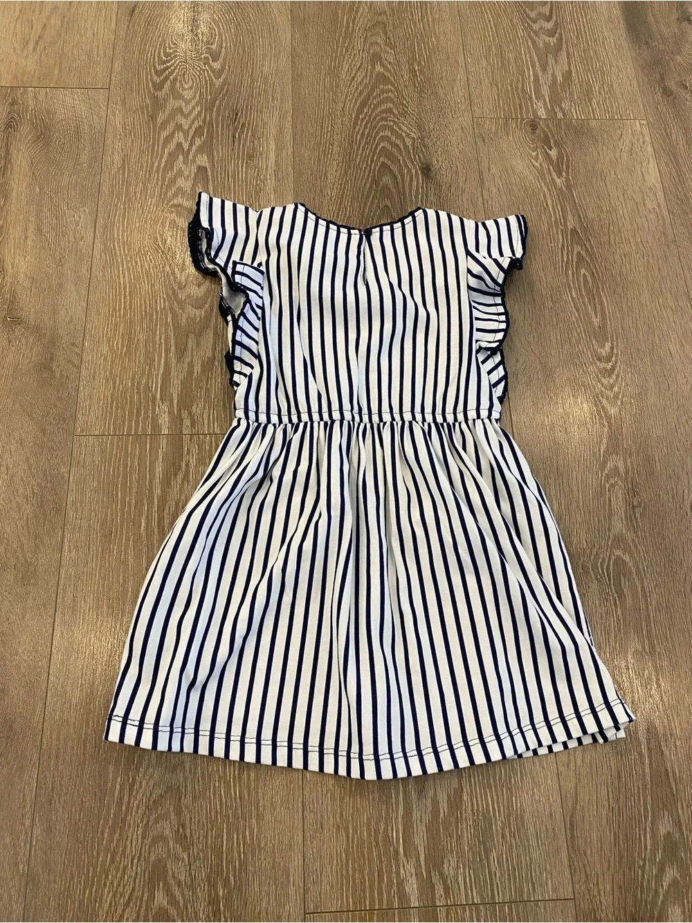 Nautica Girls' Navy Stripe Floral Dress - Picture 4 of 4
